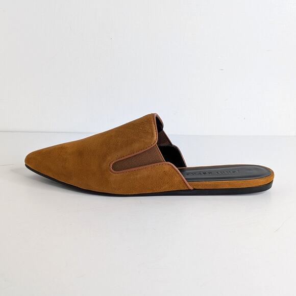 Jenni Kayne Shoes - NWT Jenni Kayne Suede Mules Cognac Saddle Brown Pointed Toe Flats EU 39